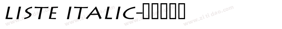 Liste Italic字体转换
